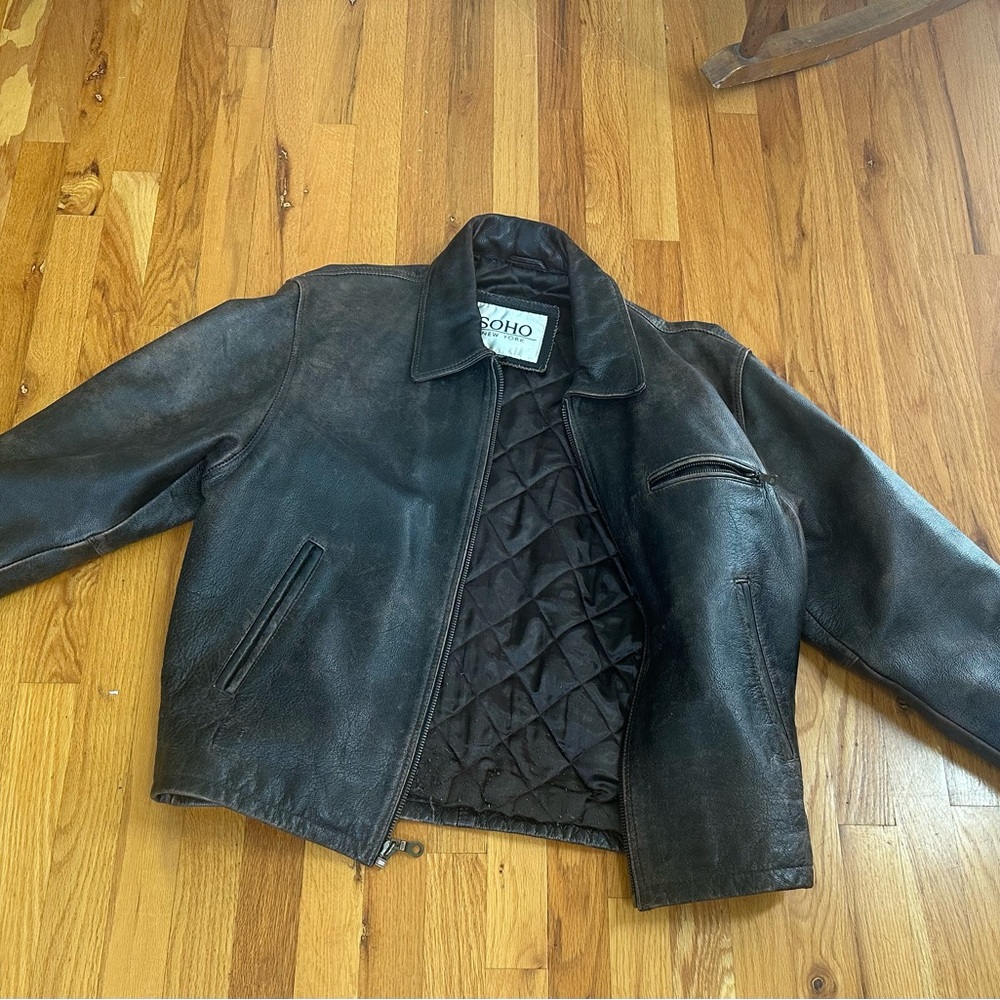 Classic Brown Leather Men's Coat – Timeless Style and Comfort